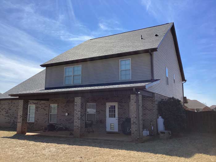 Residential roofing project showcasing clean shingle alignment