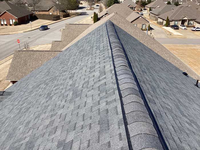 Full home roofing project completed by Ridgeline Roofing team